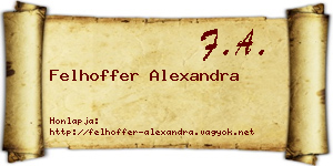Felhoffer Alexandra névjegykártya