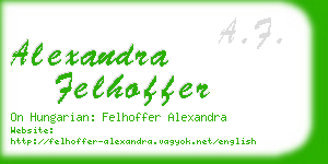 alexandra felhoffer business card